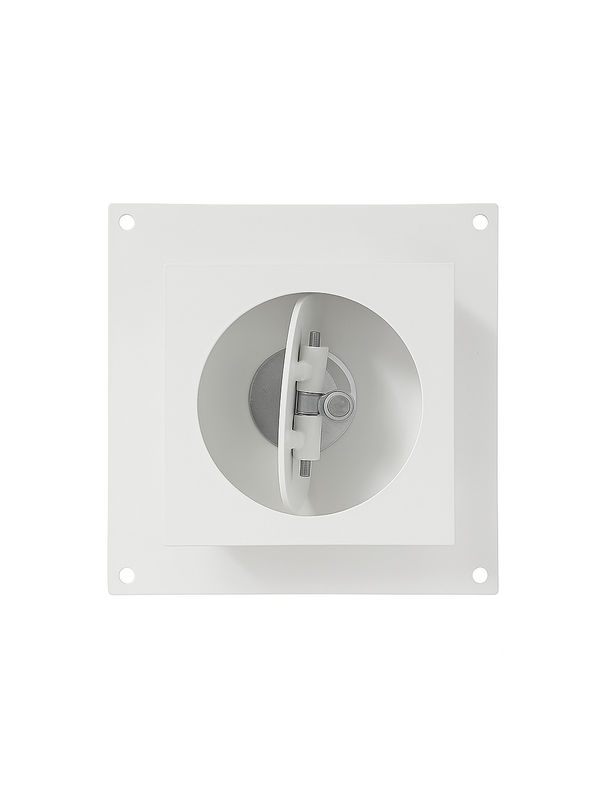 Pokrętło szybra do zabudowy kwadrat SZKŻ-REG-KW-ML-B (białe)