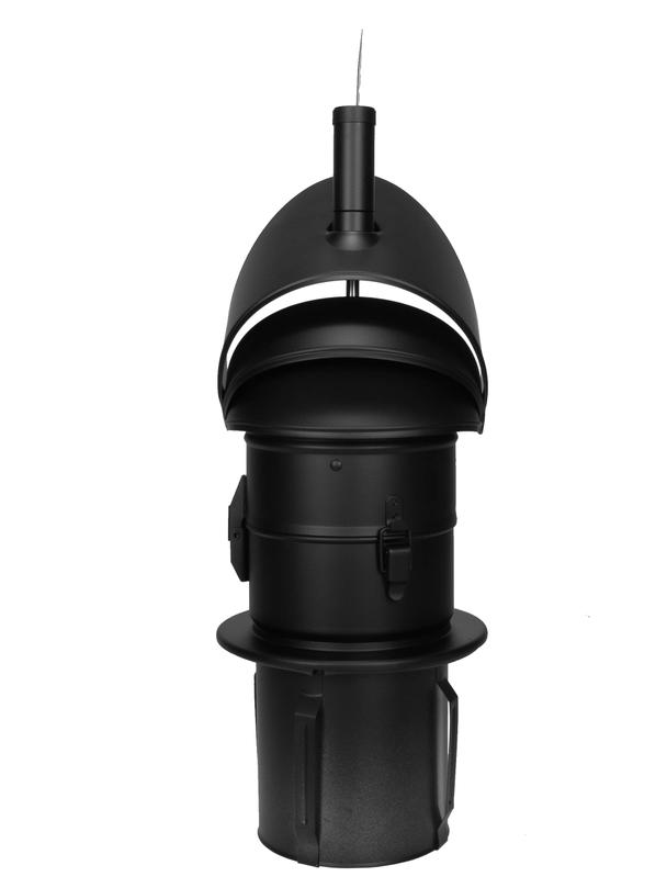 Rotowent DRAGON RO180CH-DR-PTU-ML.RAL9005 CZARNY (1.4404)