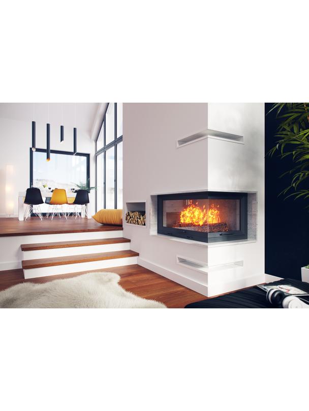 Kratka V-OPEN-KRVO-L/R-300x500/70-P-ML.B biała (prawa), oklejona filcem z ramką OC