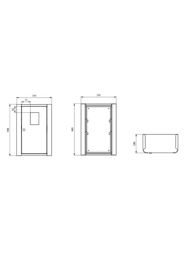 Apteczka metalowa 440x300x160-ML.B  / z naklejką