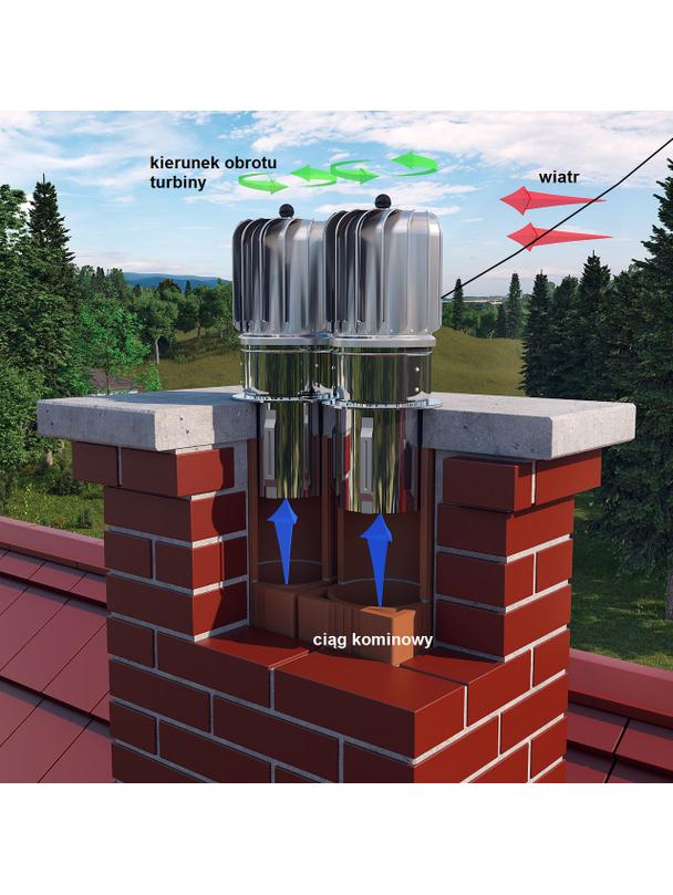Turbowent TULIPAN TU150ML-T-B-S - RAL9005 (CZARNY)