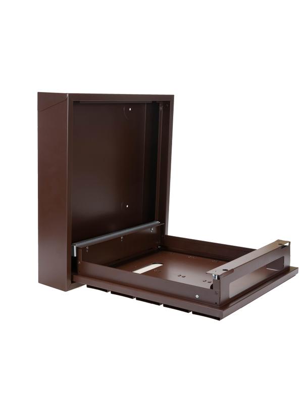 Skrzynka na listy BSL-3-BR-W - WĄSKI MODUŁ BRĄZOWA - wizjer i kluczyk z przodu