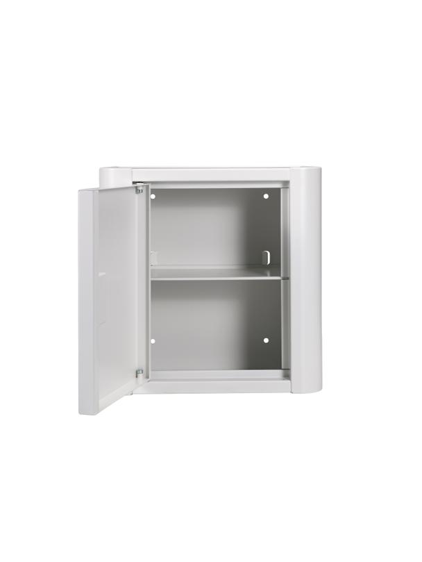 Apteczka metalowa Biała  270x270x140-ML.B  / mod. III   z naklejką