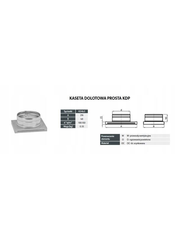 Kaseta dolotowa prosta KDPKRL3/100-OC (K3)