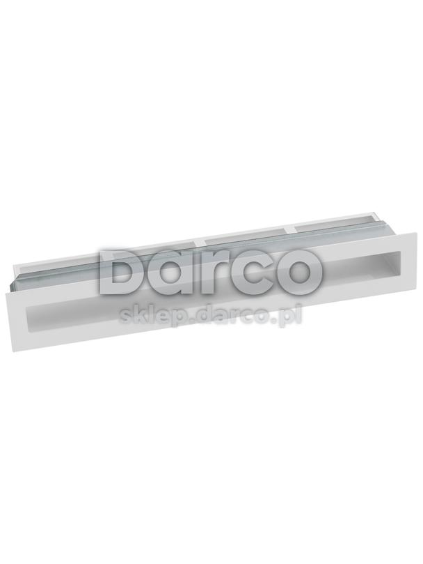 Kratka V-OPEN-KRVO-I/R-450x70-ML.B biała, oklejona filcem z ramką OC