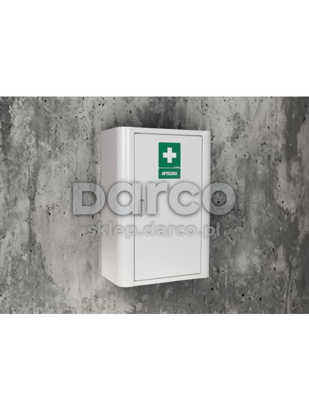 Apteczka metalowa 440x300x160-ML.B /  z zamkiem i naklejką