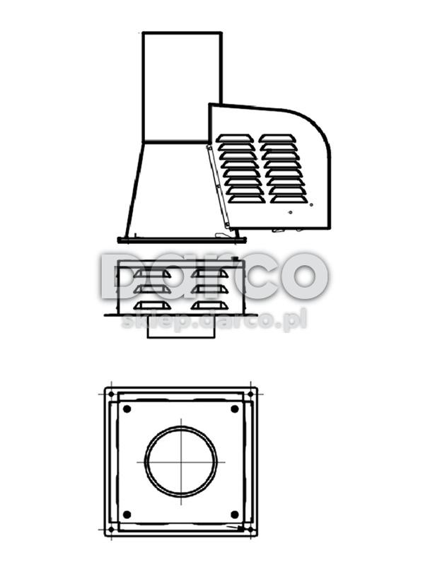 Adaptor GCK do kominów ceramicznych PRTD200/200-CH-GCK
