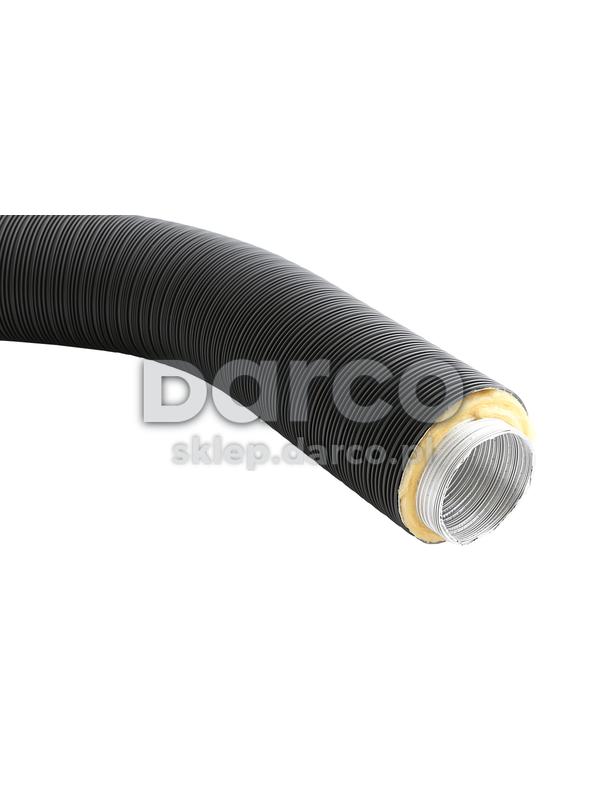Rura elastyczna REPI-125/166x750-ML-CZ - spiro z izolacją CZARNA