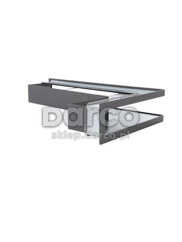 Kratka V-OPEN-KRVO-L/R-500x300/100-L-ML.CZ czarna (lewa), oklejona filcem z ramką OC