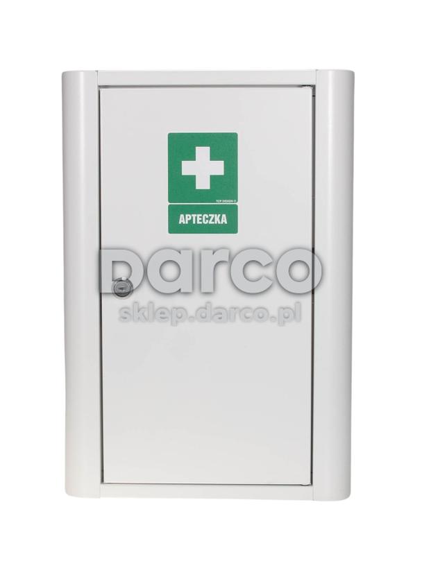 Apteczka metalowa 440x300x160-ML.B /  z zamkiem i naklejką