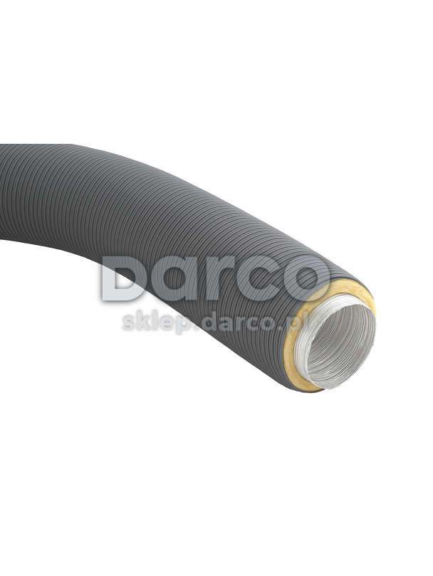 Rura elastyczna REPI-100/136x750-ML-SZ - spiro z izolacją Szara