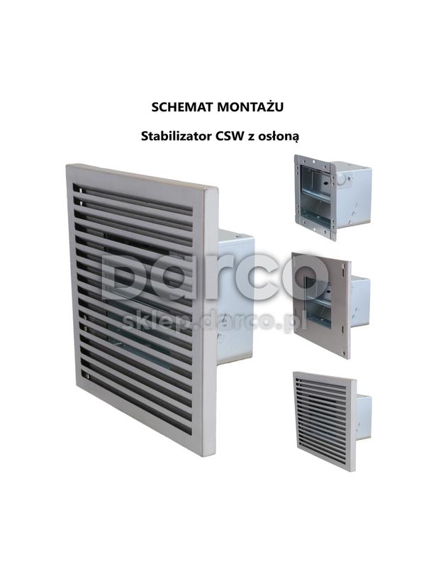 Osłona CSW2-Z-CH chromonikiel szlif. żaluzja  do stabilizatora wentylacji - CSW2