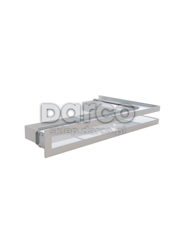 Kratka V-OPEN-KRVO-L/R-300x500/100-P-ML.B biała (prawa),  oklejona filcem , ramka oc