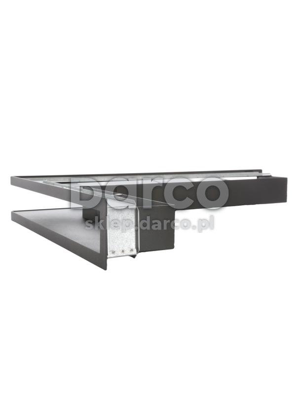 Kratka V-OPEN-KRVO-L/R-500x700/100-P-ML.CZ czarna (prawa), oklejona filcem z ramką OC