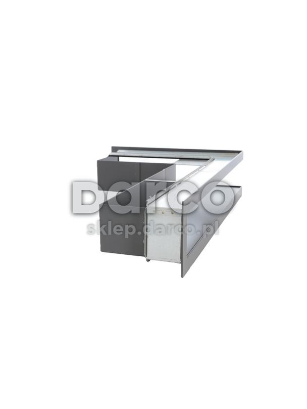 Kratka V-OPEN-KRVO-L/R-300x500/100-P-ML.CZ czarna (prawa),  oklejona filcem , ramka oc