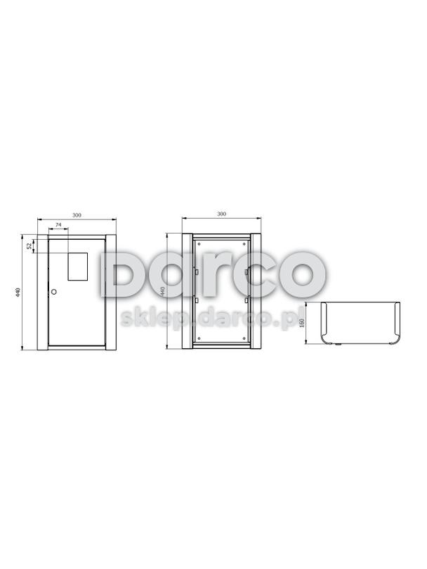Apteczka metalowa 440x300x160-ML.B  / z naklejką