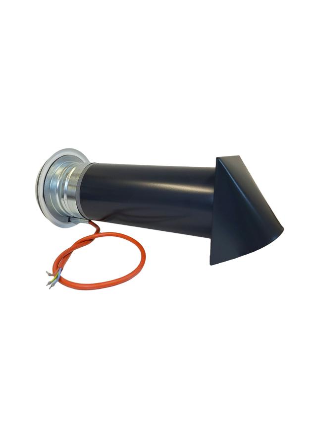 Nawietrzak NOGS150A-ML.RAL7016 - anemostat biały , filtr, stabiler, grzałka - czerpnia RAL7016