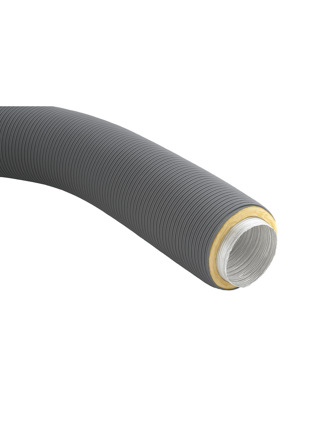 Rura elastyczna REPI-080/118x0,75-ML-SZ - spiro z izolacją Szara
