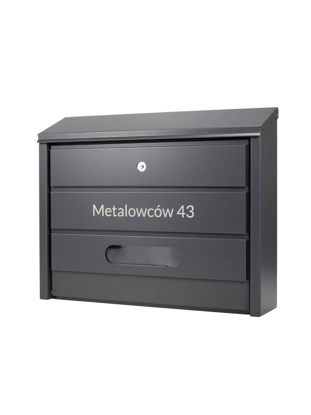 Skrzynka na listy BSL-5/1-GR-U-BASIC  / UNIWERSALNA "GRAFITOWA"+ GRAWER (1 lamela)