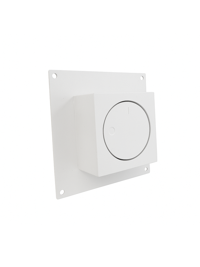 Pokrętło szybra do zabudowy kwadrat SZKŻ-REG-KW-ML-B (białe)